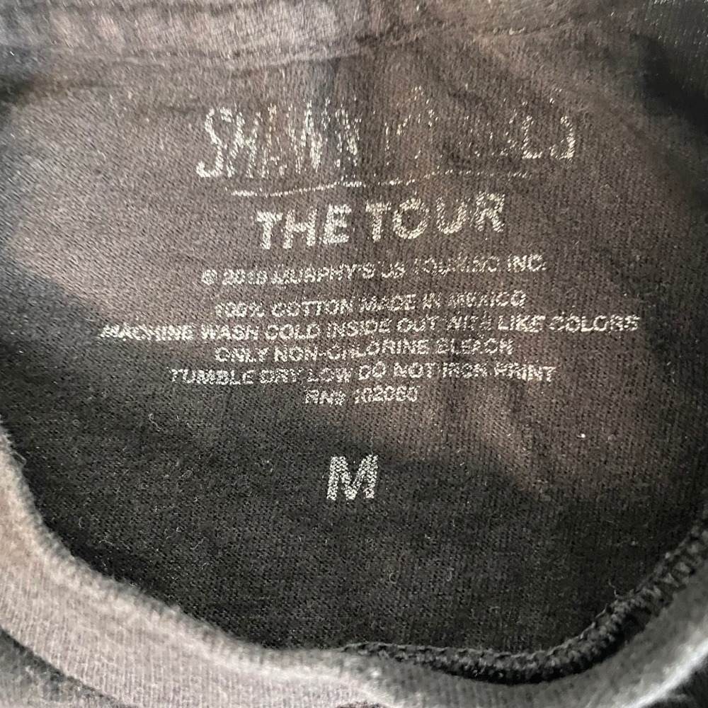 Shawn Mendes The Tour Black Graphic T Shirt Men's Size‎ Medium - Picture 5 of 5